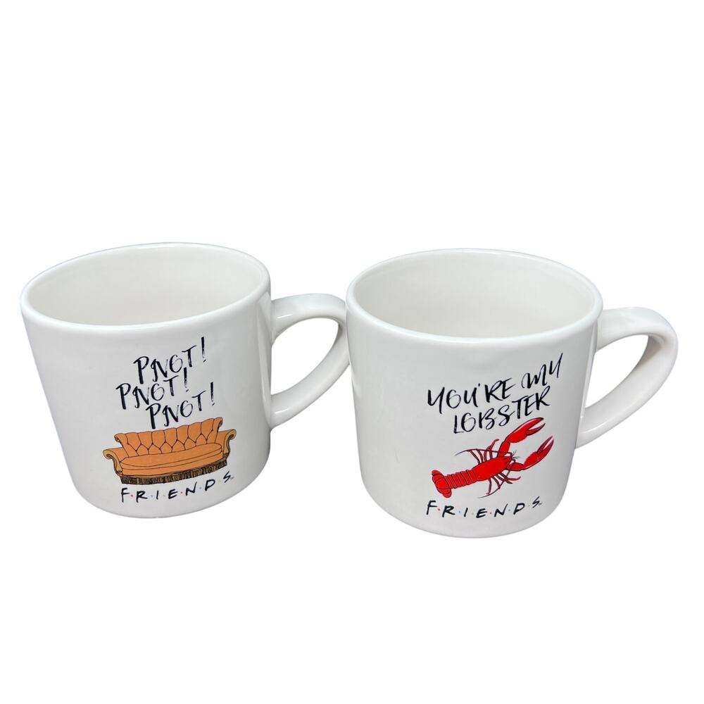 Friends Coffee Mug TV Show Pivot Couch You're My Lobster Set of‎ 2 Cups